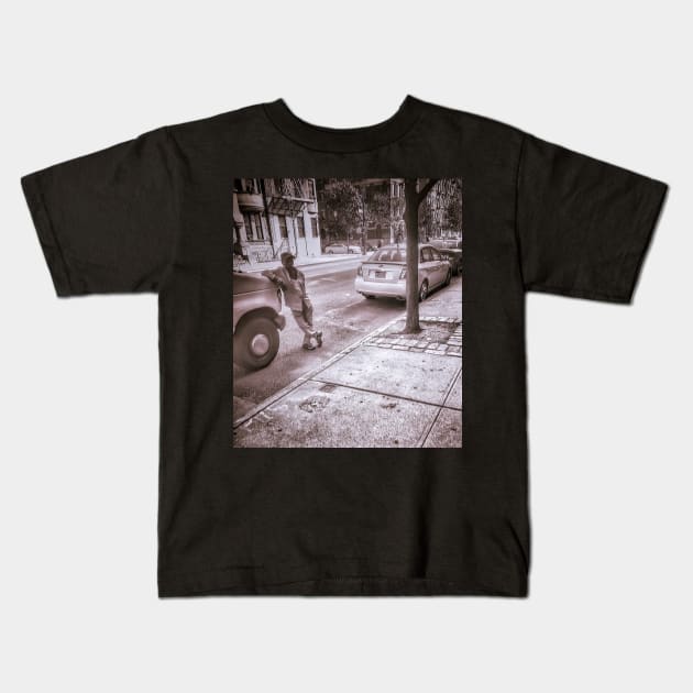 Harlem People, Manhattan, New York City Kids T-Shirt by eleonoraingrid